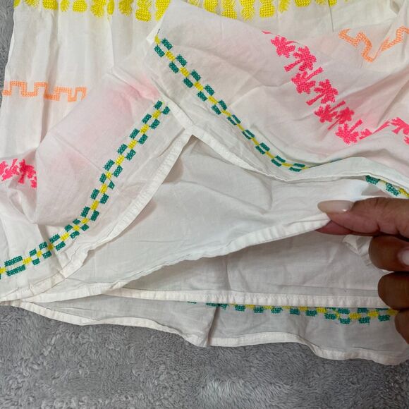 Cat & Jack Girls Size L (10/12) Tassel Embroidered Dress‎ Rainbow Colors Lined - Picture 10 of 12